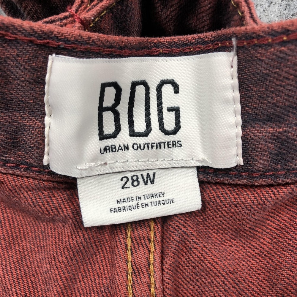 BDG Jeans Womens 28W Red High Rise Wide Leg Adjustable Waist Denim Relaxed - Picture 6 of 16